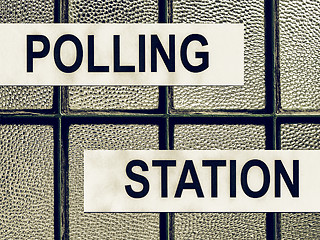 Image showing Vintage looking Polling station