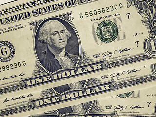 Image showing Vintage Dollar notes 1 Dollar