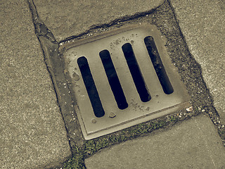 Image showing Vintage looking Manhole