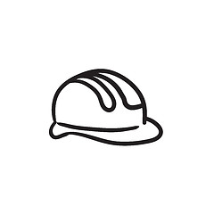 Image showing Hard hat sketch icon.