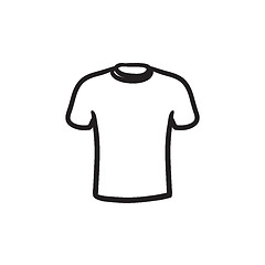 Image showing Male t-shirt sketch icon.