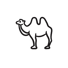 Image showing Camel sketch icon.