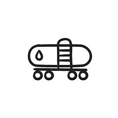 Image showing Oil tank sketch icon.