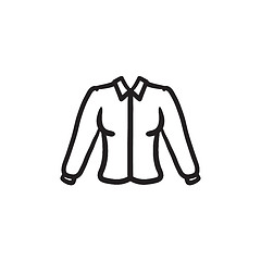 Image showing Female blouse sketch icon.