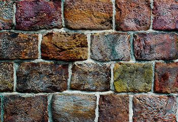 Image showing Background of Colorful Cobblestones