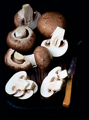 Image showing Raw Portobello Mushrooms