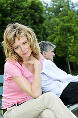 Image showing Mature couple having relationship problems