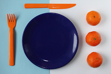 Image showing Orange and blue