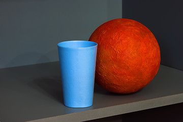 Image showing Abstract Composition With Orange Sphere