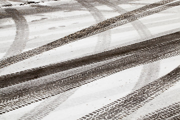 Image showing road under the snow