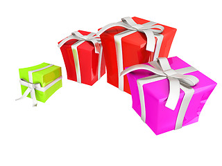 Image showing Gift boxes. 3d illustration