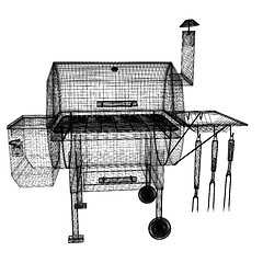 Image showing BBQ grill. 3d illustration