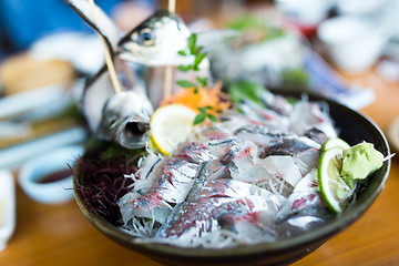 Image showing Fresh sashimi