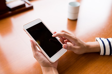 Image showing Woman using cellphone