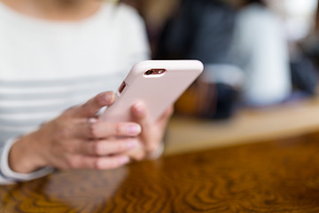 Image showing Woman using mobile phone