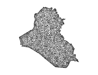 Image showing Map of Iraq on poppy seeds