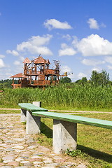 Image showing Bench at sunny day