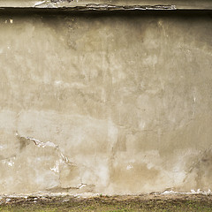 Image showing abandoned grunge cracked stucco wall