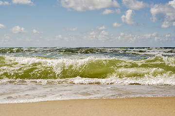 Image showing Sea and cloudy sky