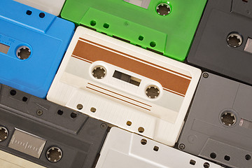 Image showing Retro audio tapes on the table