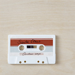 Image showing Vintage audio cassette tape with christmas songs