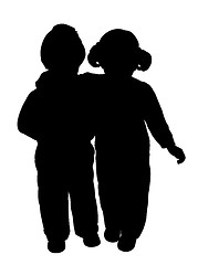 Image showing Brother and sister hug