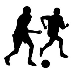 Image showing Young men playing soccer