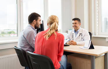 Image showing couple visiting doctor at family planning clinic