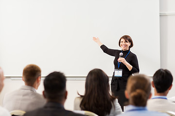 Image showing group of people at business conference or lecture