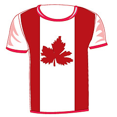 Image showing T-shirt with flag canada