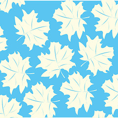 Image showing White foliage on turn blue background