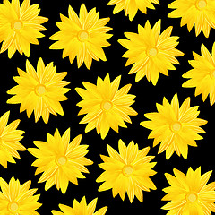 Image showing Yellow flower pattern