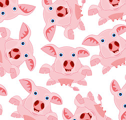 Image showing Rose piglet pattern