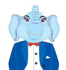 Image showing Elephant in suit