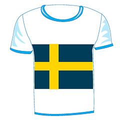 Image showing T-shirt flag sweden