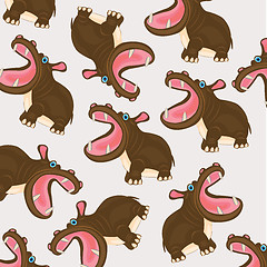 Image showing Animal hippopotamus pattern