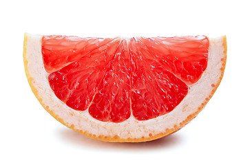 Image showing grapefruit slice isolated on white