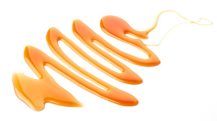 Image showing caramel sauce on white background