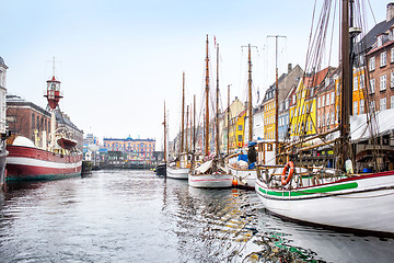 Image showing Nyhavn channel, Copenhagen