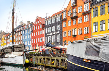 Image showing Nyhavn channel, Copenhagen