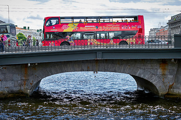 Image showing Fontanka river. Saint-Petersburg , Belinsky Bridge, 