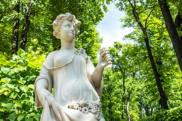 Image showing Summer gardens park in Saint Petersburg