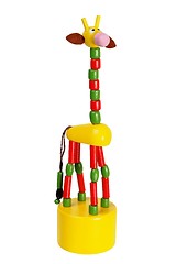 Image showing Toy - giraffe on white