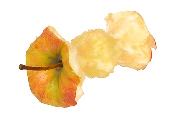 Image showing Apple core on white