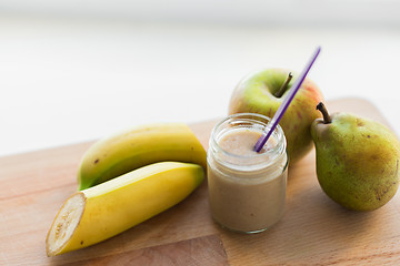 Image showing jar with fruit puree or baby food