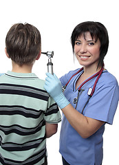 Image showing Happy healthcare worker with patient