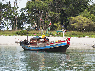 Image showing Fishing boat in Southern Myanmar