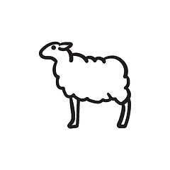 Image showing Sheep sketch icon.