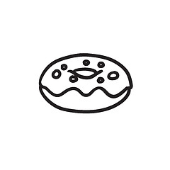 Image showing Doughnut sketch icon.