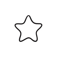 Image showing Rating star sketch icon.